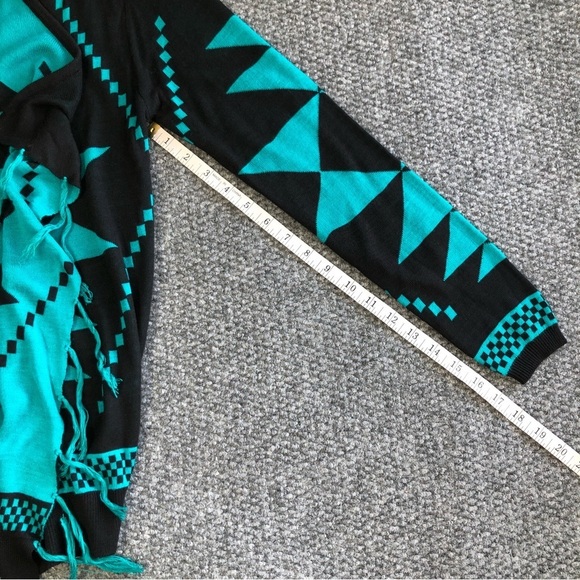 Pink Cattlelac open front fringe cardigan size small - Picture 5 of 12